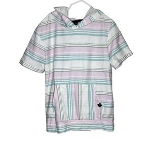 Art Class Striped Hoodie - Pink, Blue, White